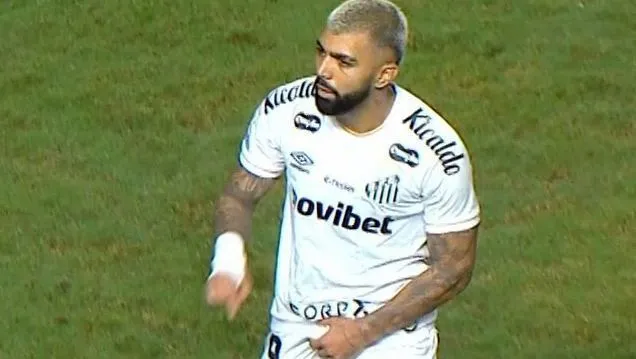 Expulsão de Gabriel Barbosa. Reprodução: SporTV